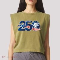 250 Years America 250th Anniversary Patriotic Est 1776 Garment-Dyed Women's Muscle Tee thumb 2