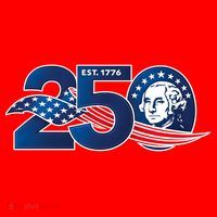 250 Years America 250th Anniversary Patriotic Est 1776 Santa Hat thumb 1