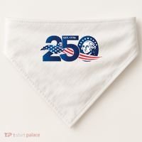 250 Years America 250th Anniversary Patriotic Est 1776 USA-Made Doggie Bandana thumb 0