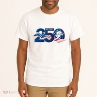 250 Years America 250th Anniversary Patriotic Est 1776 Tall T-Shirt thumb 2
