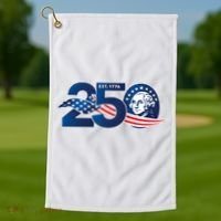 250 Years America 250th Anniversary Patriotic Est 1776 Golf Towel thumb 1