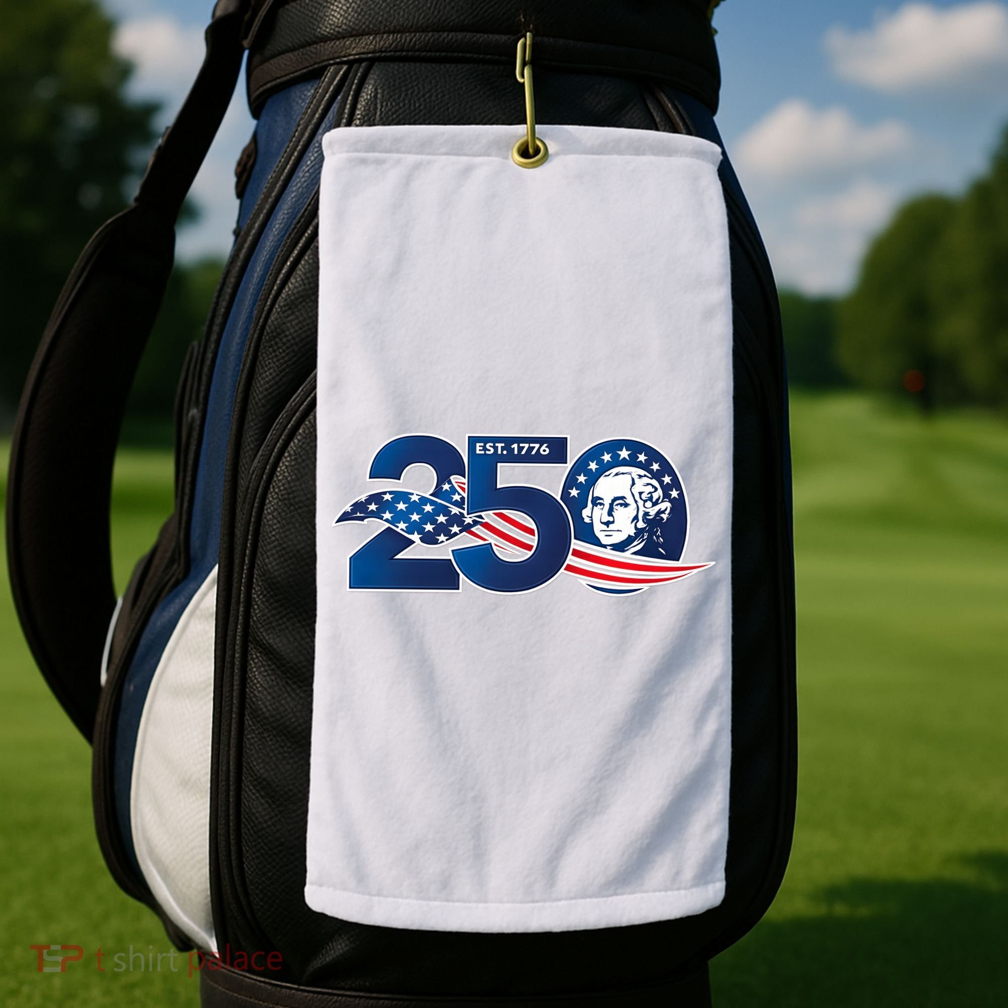 250 Years America 250th Anniversary Patriotic Est 1776 Golf Towel