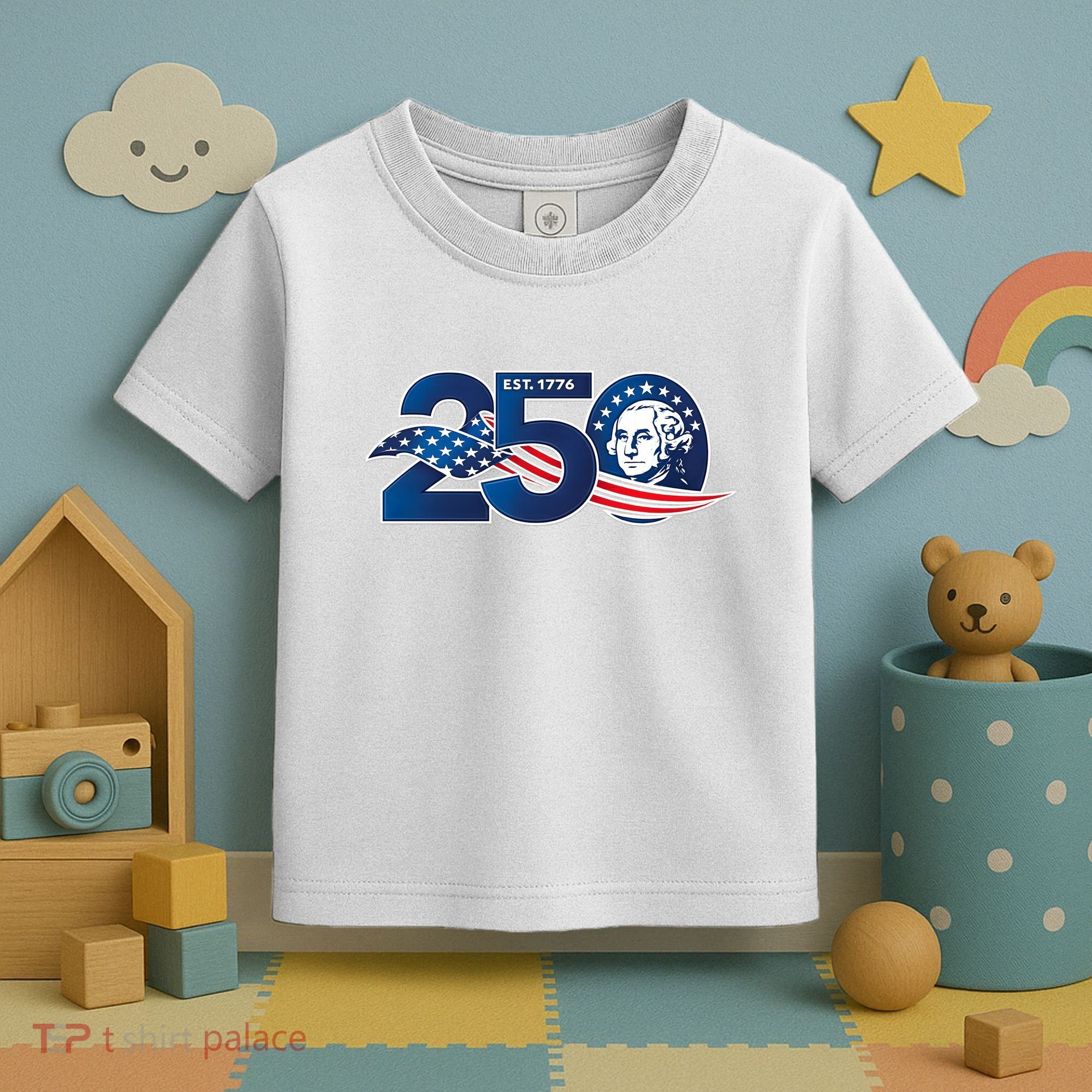 250 Years America 250th Anniversary Patriotic Est 1776 Toddler T-Shirt