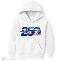 250 Years America 250th Anniversary Patriotic Est 1776 Kids Hoodie thumb 0