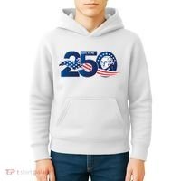 250 Years America 250th Anniversary Patriotic Est 1776 Kids Hoodie thumb 4
