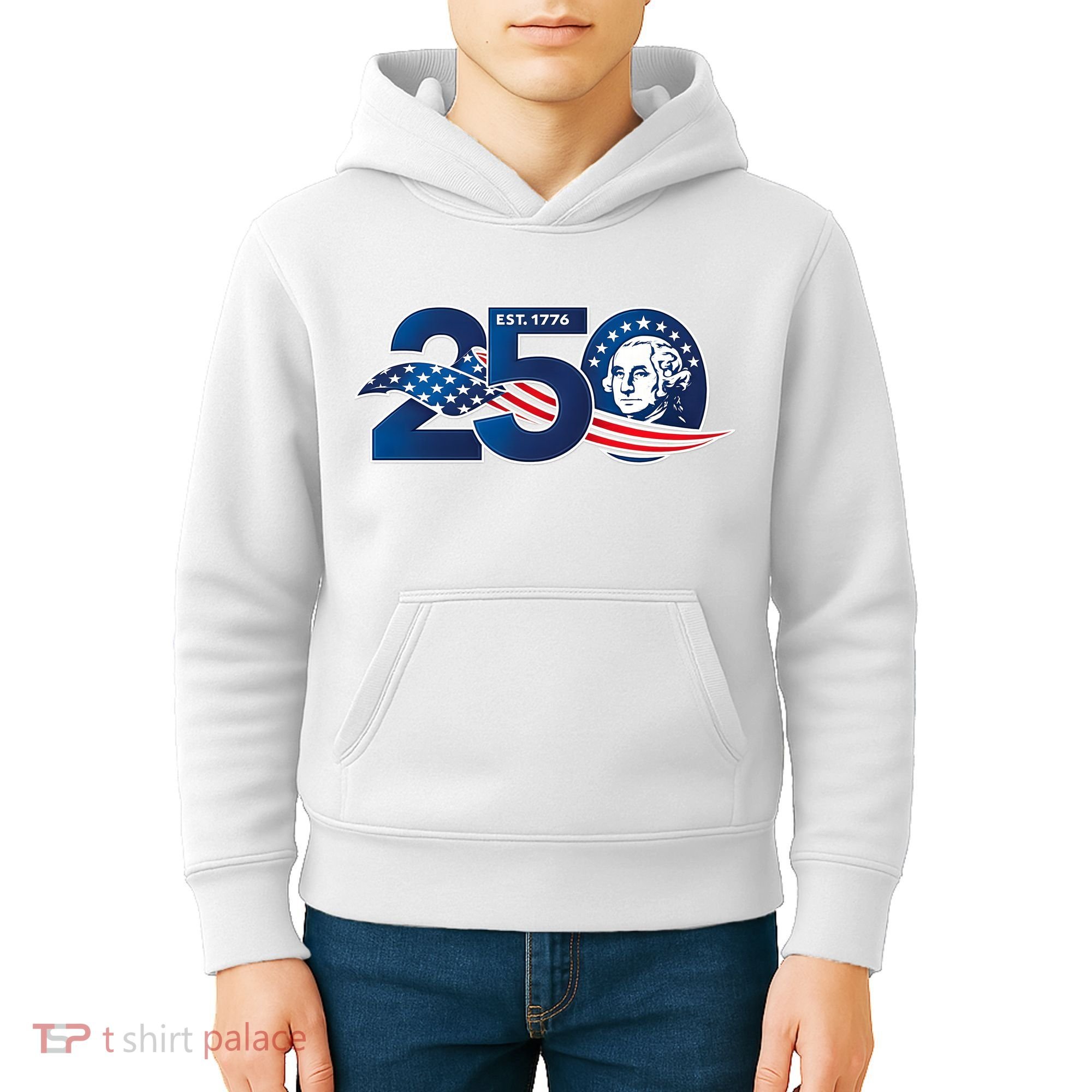 250 Years America 250th Anniversary Patriotic Est 1776 Kids Hoodie