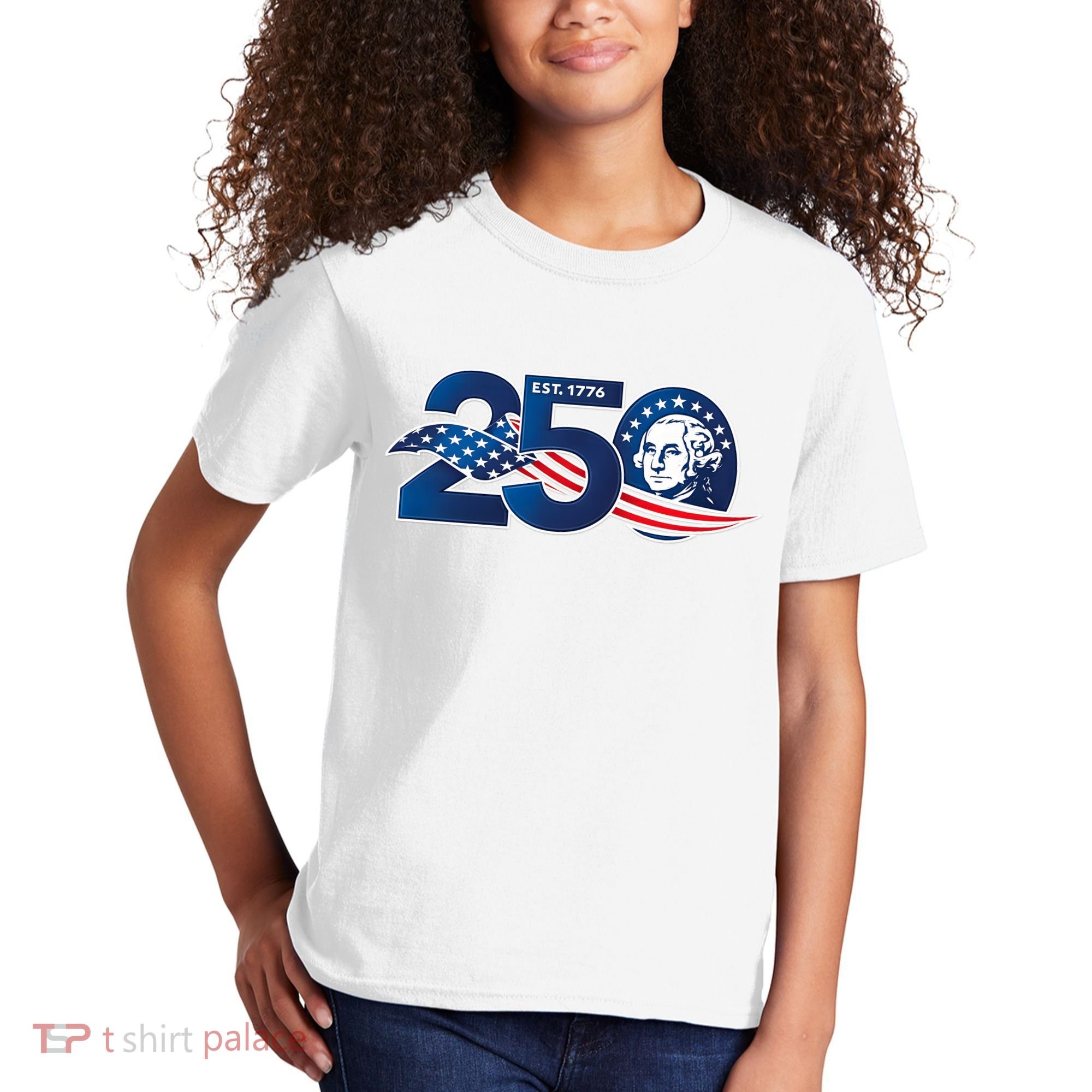 250 Years America 250th Anniversary Patriotic Est 1776 Kids T-Shirt