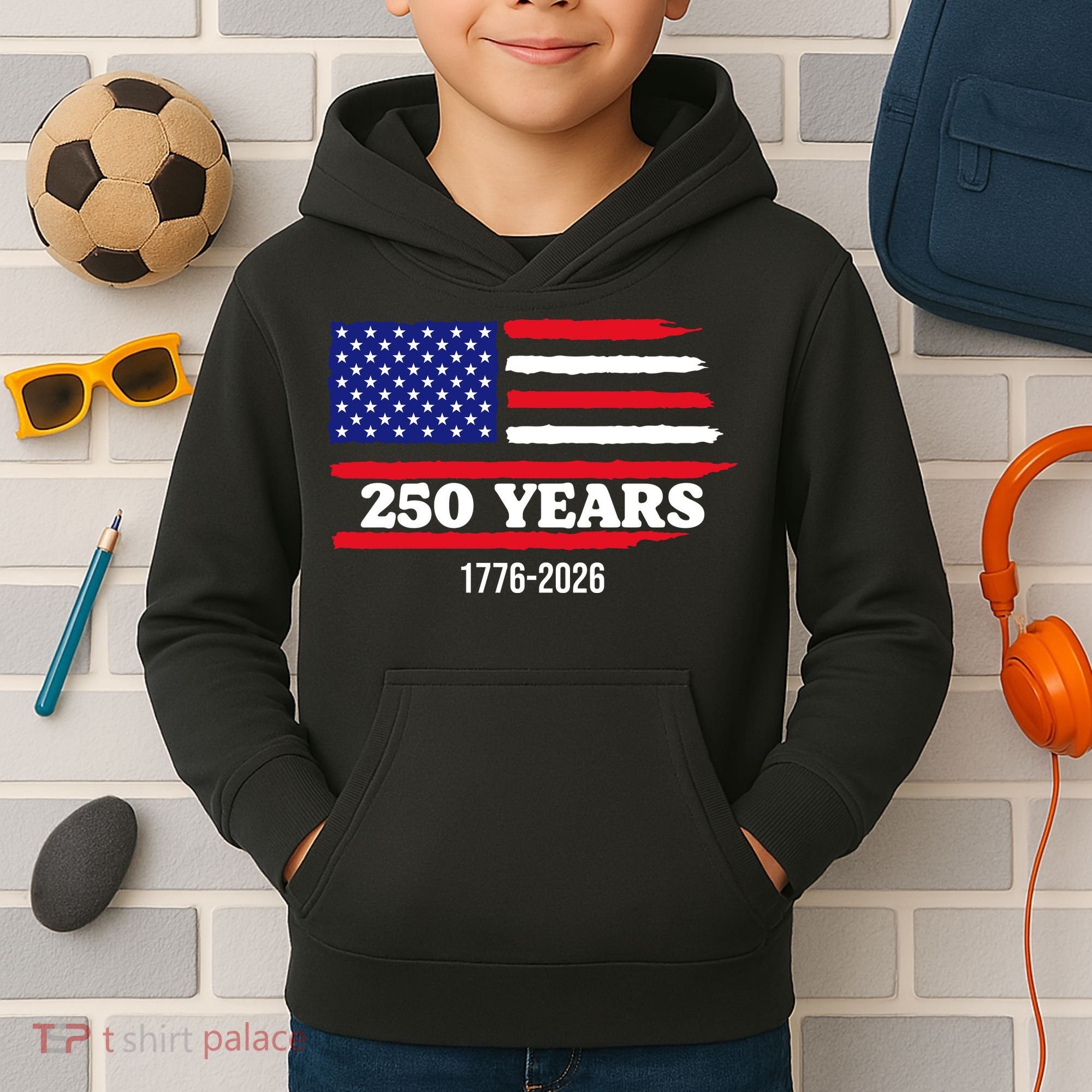 250 Years American 1776-2026 Kids Hoodie