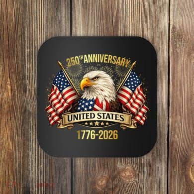 250 Years American Anniversary 1776-2026 Coaster