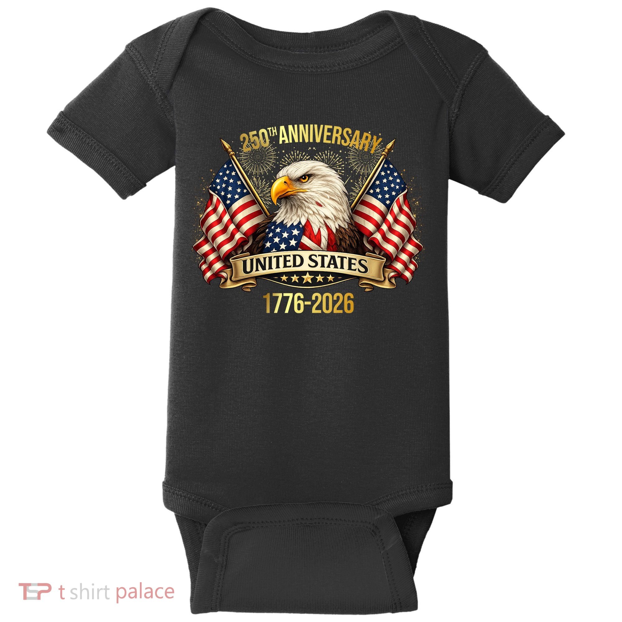 250 Years American Anniversary 1776-2026 Baby Bodysuit