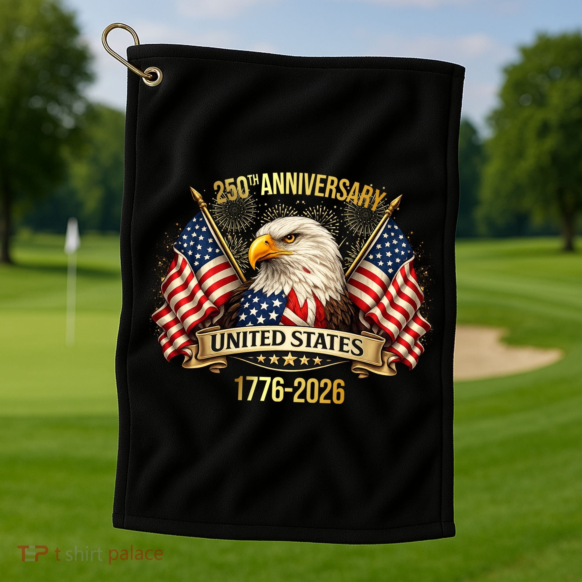250 Years American Anniversary 1776-2026 Golf Towel