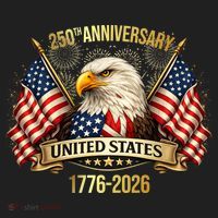 250 Years American Anniversary 1776-2026 Golf Towel thumb 3