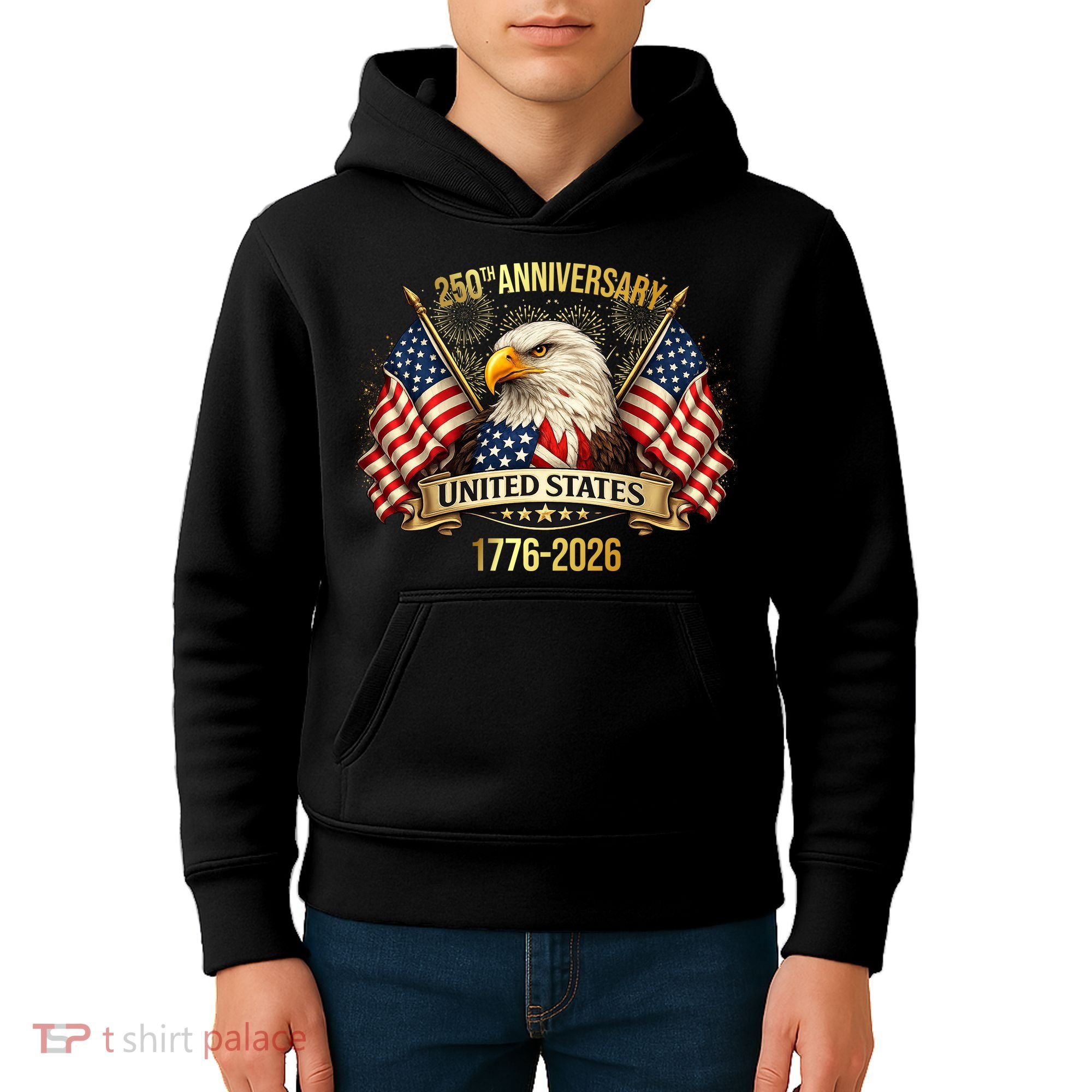 250 Years American Anniversary 1776-2026 Kids Hoodie