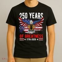 250 Years America Patriotic USA Flag 250th Anniversary 1776 2026 T-Shirt thumb 3