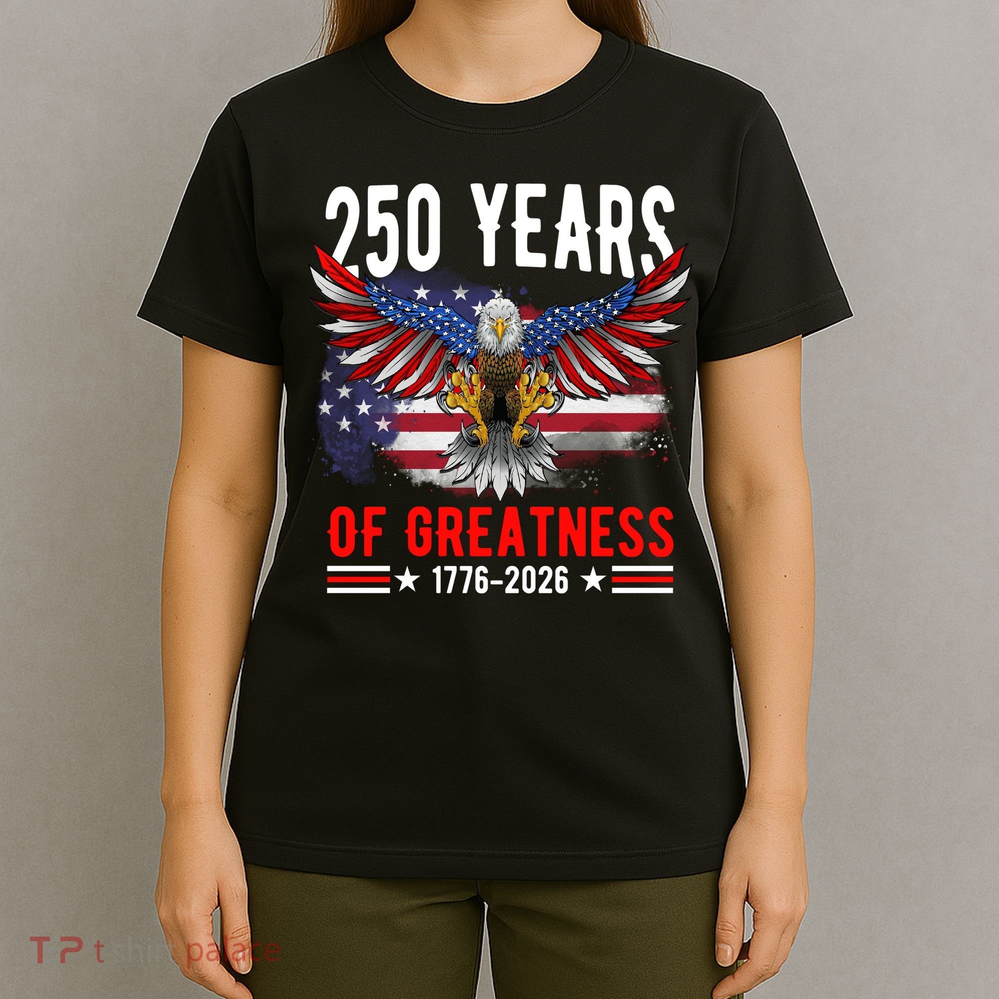 250 Years America Patriotic USA Flag 250th Anniversary 1776 2026 T-Shirt