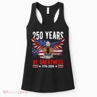250 Years America Patriotic USA Flag 250th Anniversary 1776 2026 Women's Tank Top thumb 0