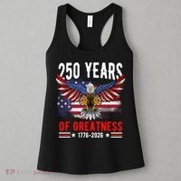 250 Years America Patriotic USA Flag 250th Anniversary 1776 2026 Women's Tank Top thumb 3
