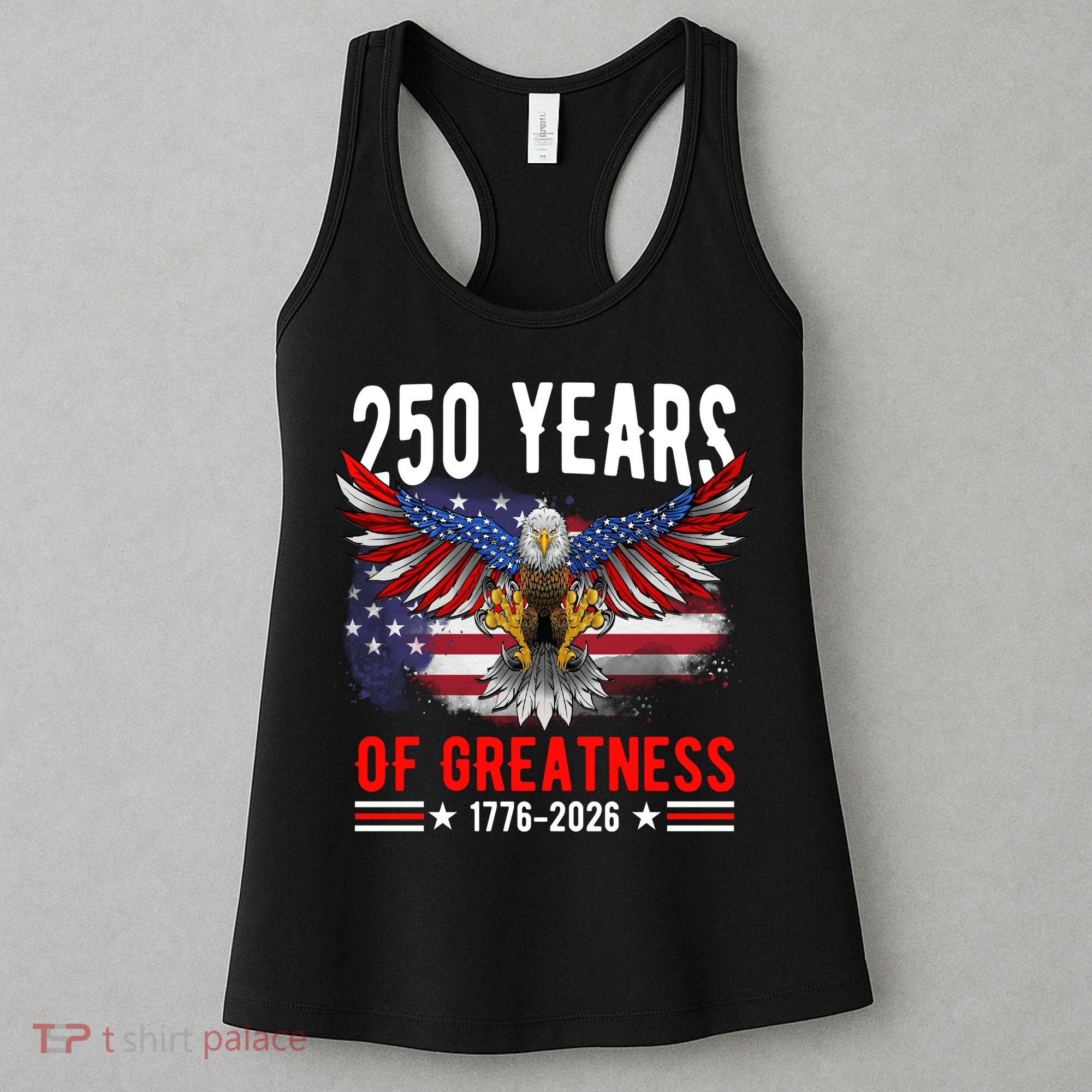 250 Years America Patriotic USA Flag 250th Anniversary 1776 2026 Women's Tank Top