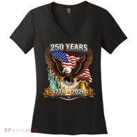 250 Years American 250th Anniversary Women's V-Neck T-Shirt thumb 0