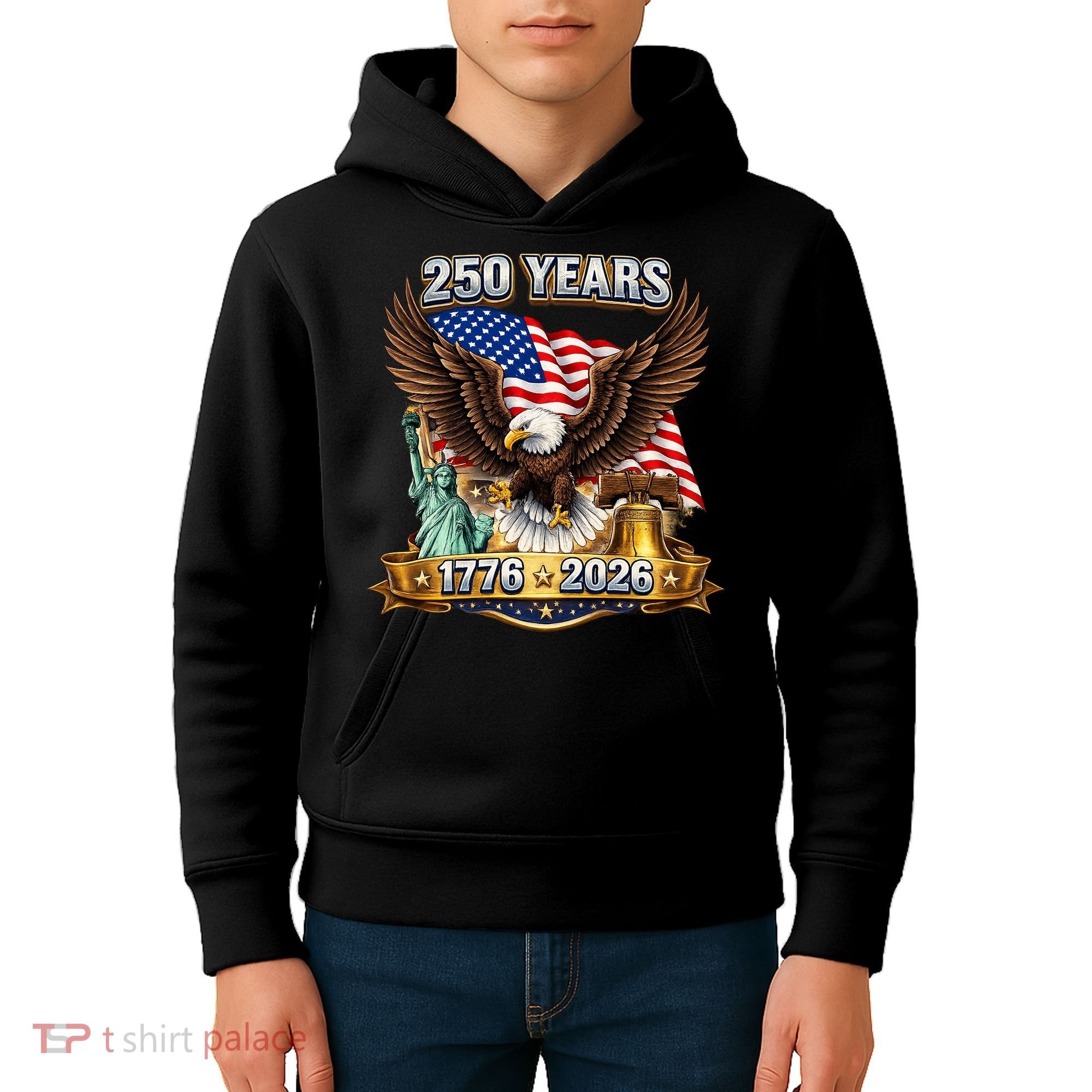250 Years American 250th Anniversary Kids Hoodie