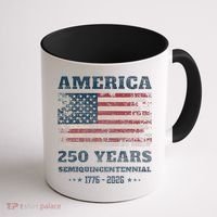 250 Years America Anniversary Grunge Flag USA Coffee Mug thumb 1