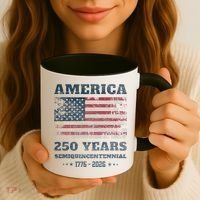 250 Years America Anniversary Grunge Flag USA Coffee Mug thumb 3
