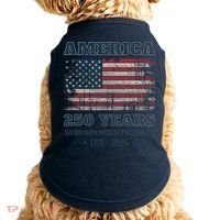 250 Years America Anniversary Grunge Flag USA Doggie Tank thumb 0