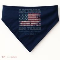 250 Years America Anniversary Grunge Flag USA USA-Made Doggie Bandana thumb 0