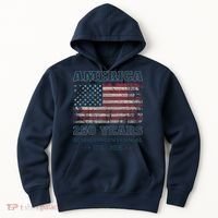 250 Years America Anniversary Grunge Flag USA Hoodie thumb 0
