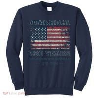 250 Years America Anniversary Grunge Flag USA Sweatshirt thumb 0