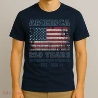 250 Years America Anniversary Grunge Flag USA T-Shirt thumb 3
