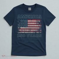 250 Years America Anniversary Grunge Flag USA T-Shirt thumb 5