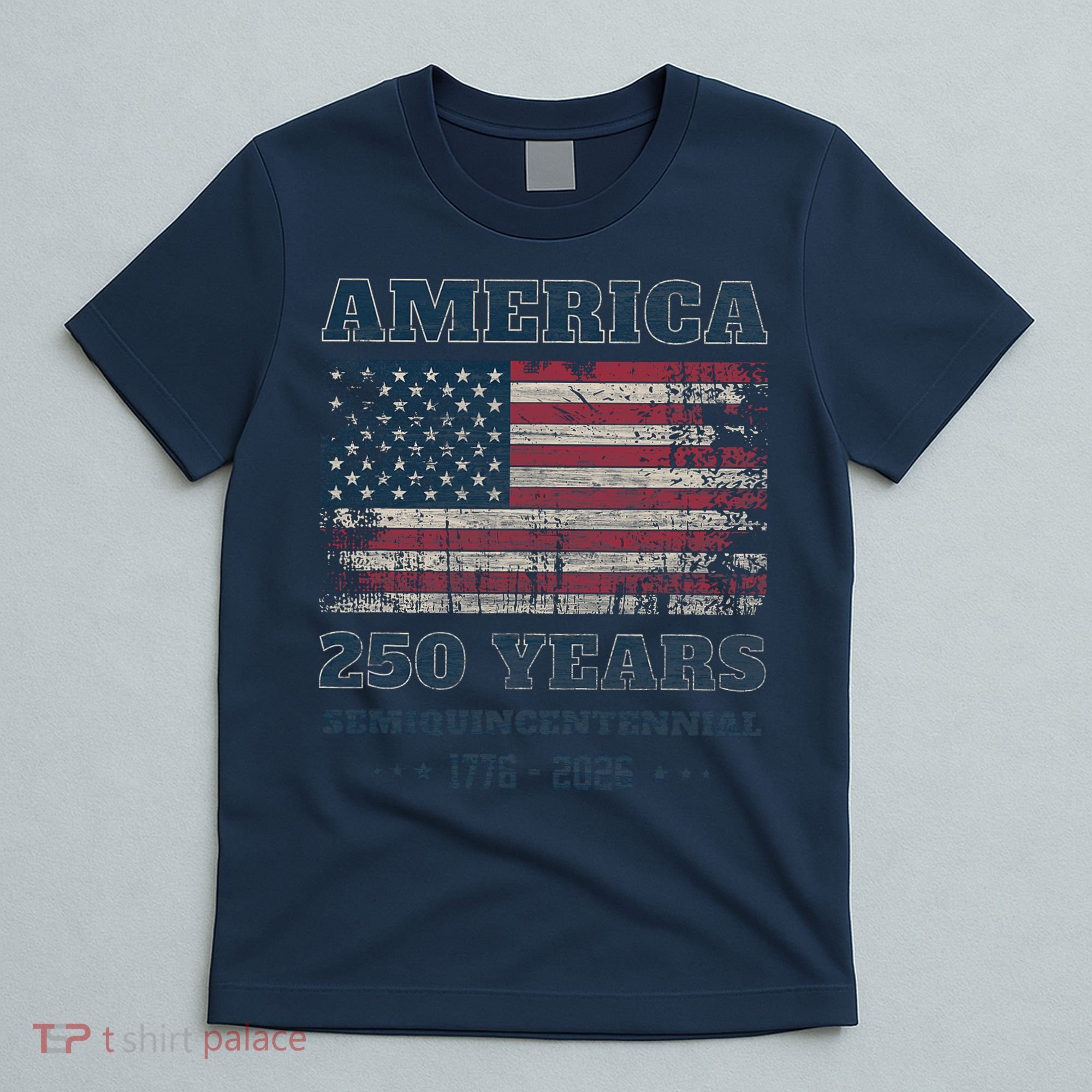 250 Years America Anniversary Grunge Flag USA T-Shirt