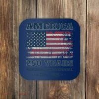 250 Years America Anniversary Grunge Flag USA Coaster thumb 0