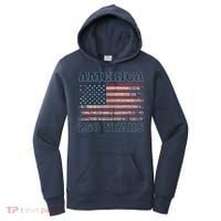 250 Years America Anniversary Grunge Flag USA Women's Hoodie thumb 0