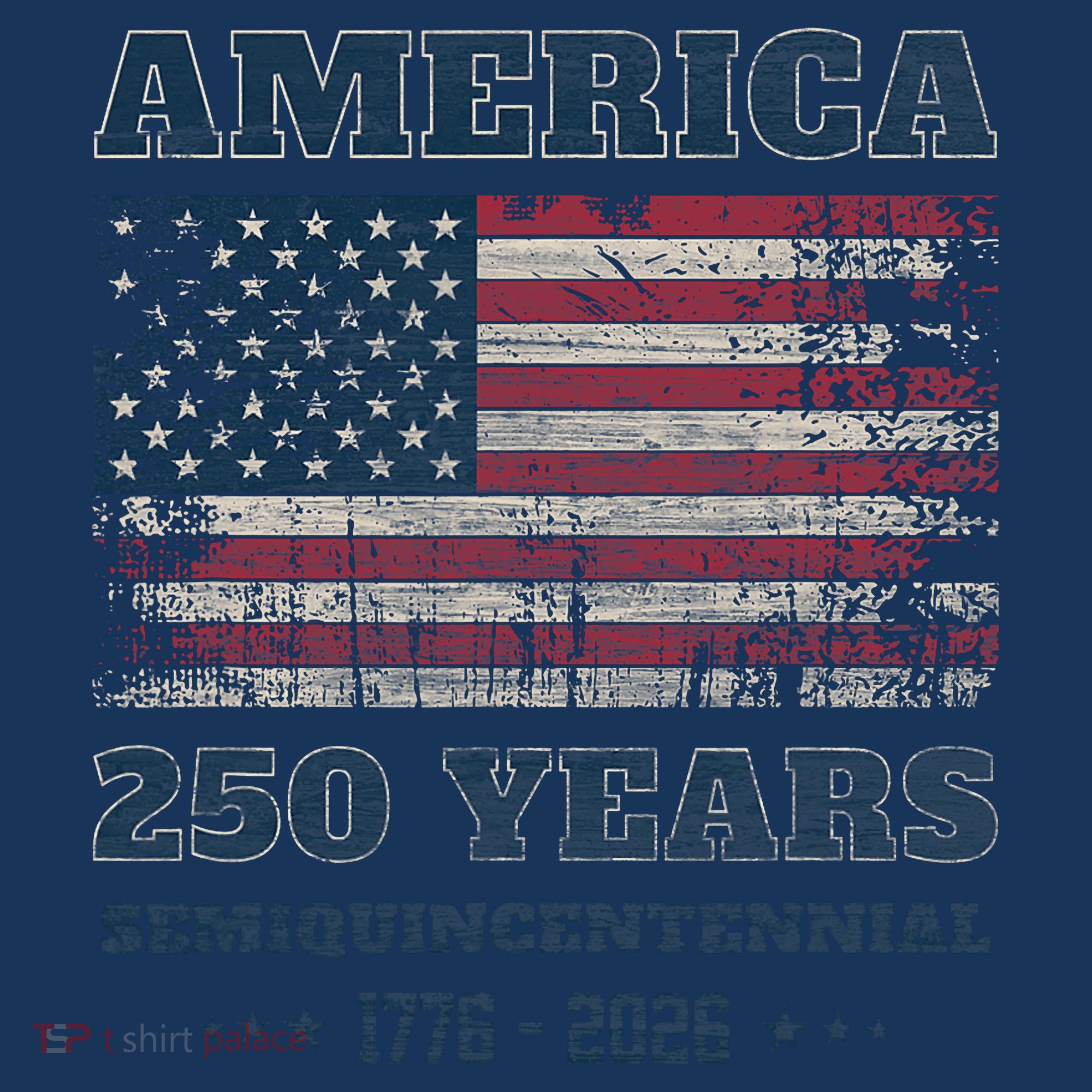 250 Years America Anniversary Grunge Flag USA Women's Hoodie