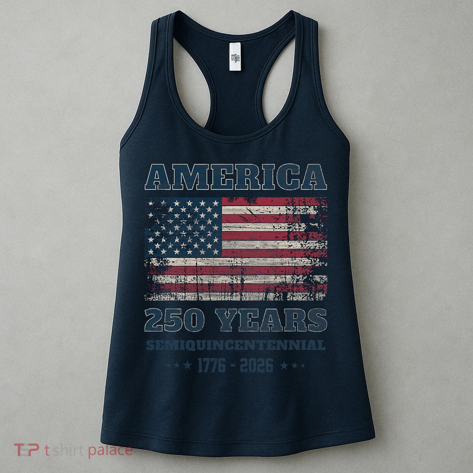 250 Years America Anniversary Grunge Flag USA Women's Tank Top