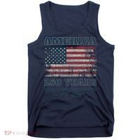 250 Years America Anniversary Grunge Flag USA Tank Top thumb 0