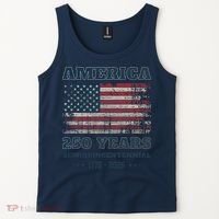 250 Years America Anniversary Grunge Flag USA Tank Top thumb 2