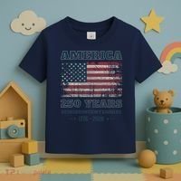 250 Years America Anniversary Grunge Flag USA Toddler T-Shirt thumb 3
