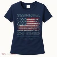250 Years America Anniversary Grunge Flag USA Women's T-Shirt thumb 0