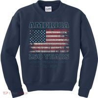 250 Years America Anniversary Grunge Flag USA Kids Sweatshirt thumb 0