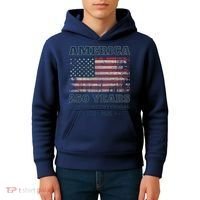 250 Years America Anniversary Grunge Flag USA Kids Hoodie thumb 4