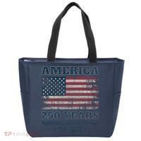250 Years America Anniversary Grunge Flag USA Tote Bag thumb 0