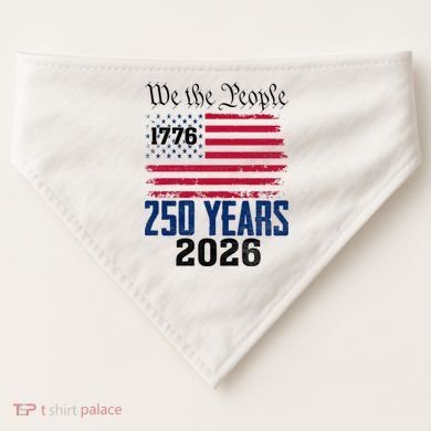 250 Years American 250th Anniversary USA USA-Made Doggie Bandana