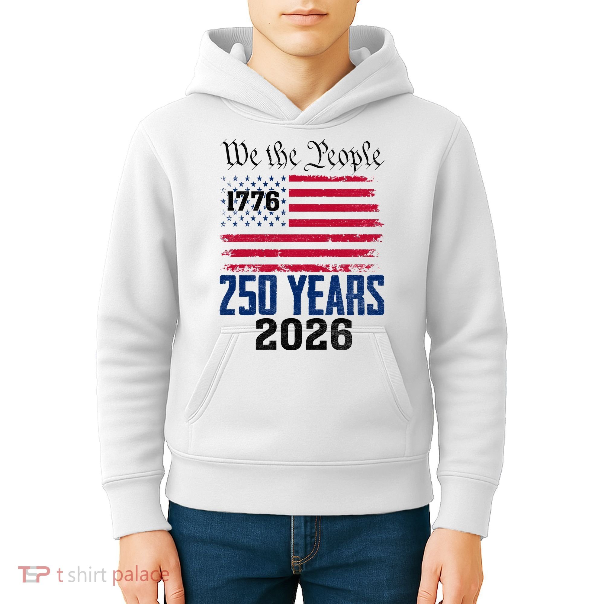 250 Years American 250th Anniversary USA Kids Hoodie