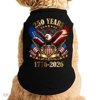 250 Years American 1776-2026 250th 4th Of July Doggie Tank thumb 0