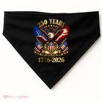 250 Years American 1776-2026 250th 4th Of July USA-Made Doggie Bandana thumb 0