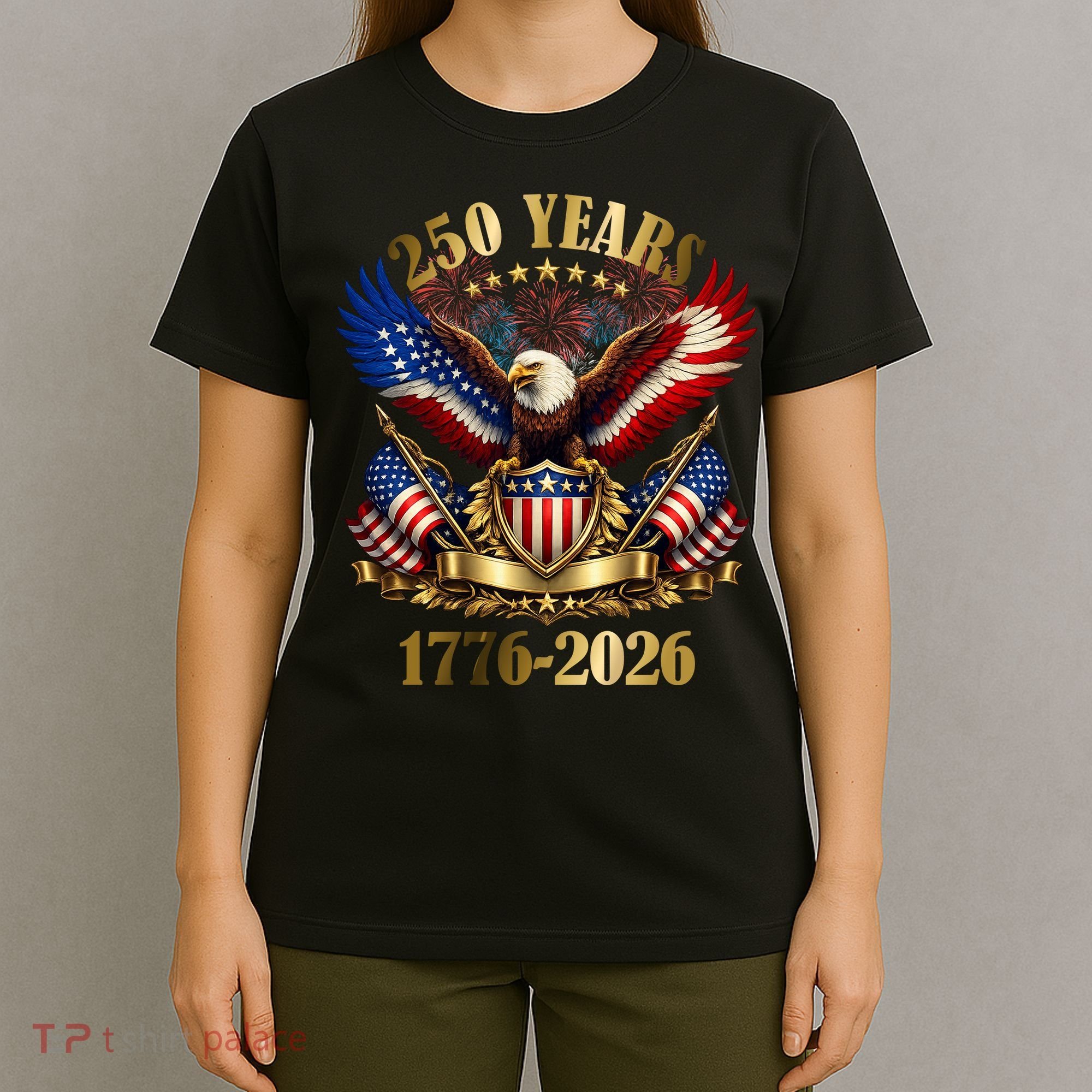 250 Years American 1776-2026 250th 4th Of July T-Shirt