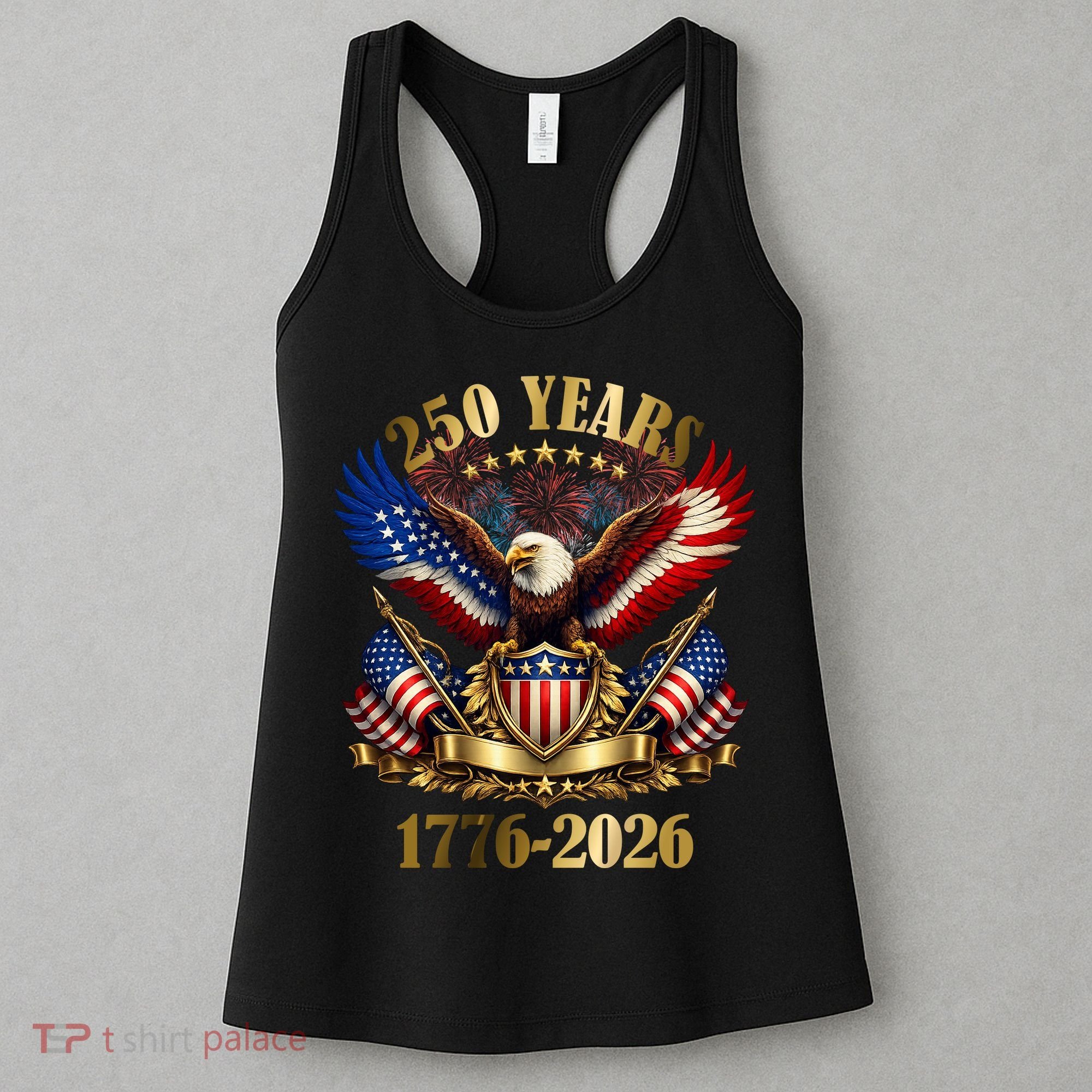 250 Years American 1776-2026 250th 4th Of July Women's Tank Top